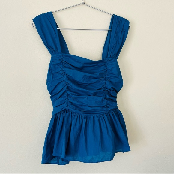 Express Sleeveless Peplum blue Top blouse - Picture 5 of 6